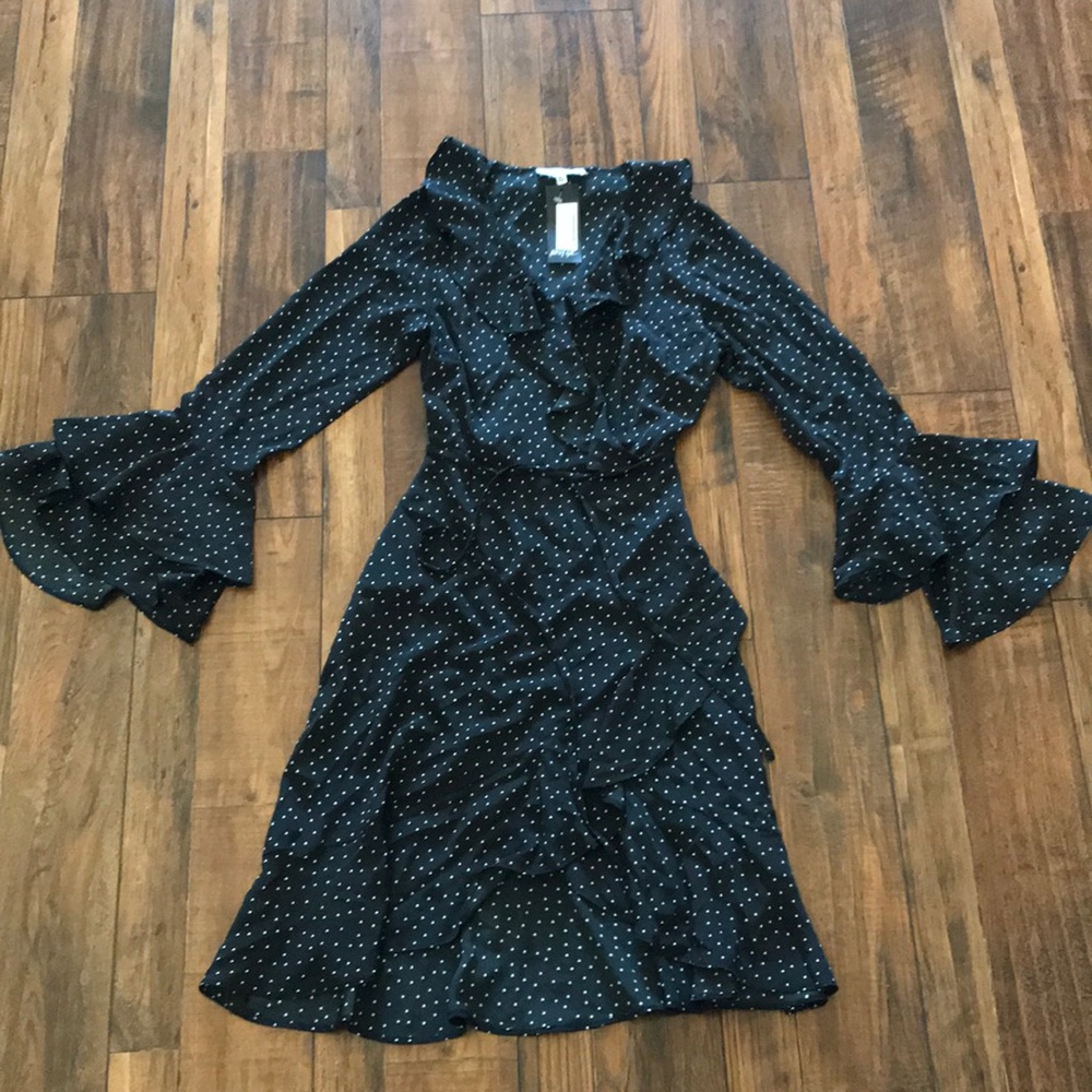 Star Print Wrap Dress